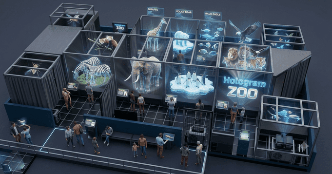 Holographic zoo concept for immersive animal experiences
